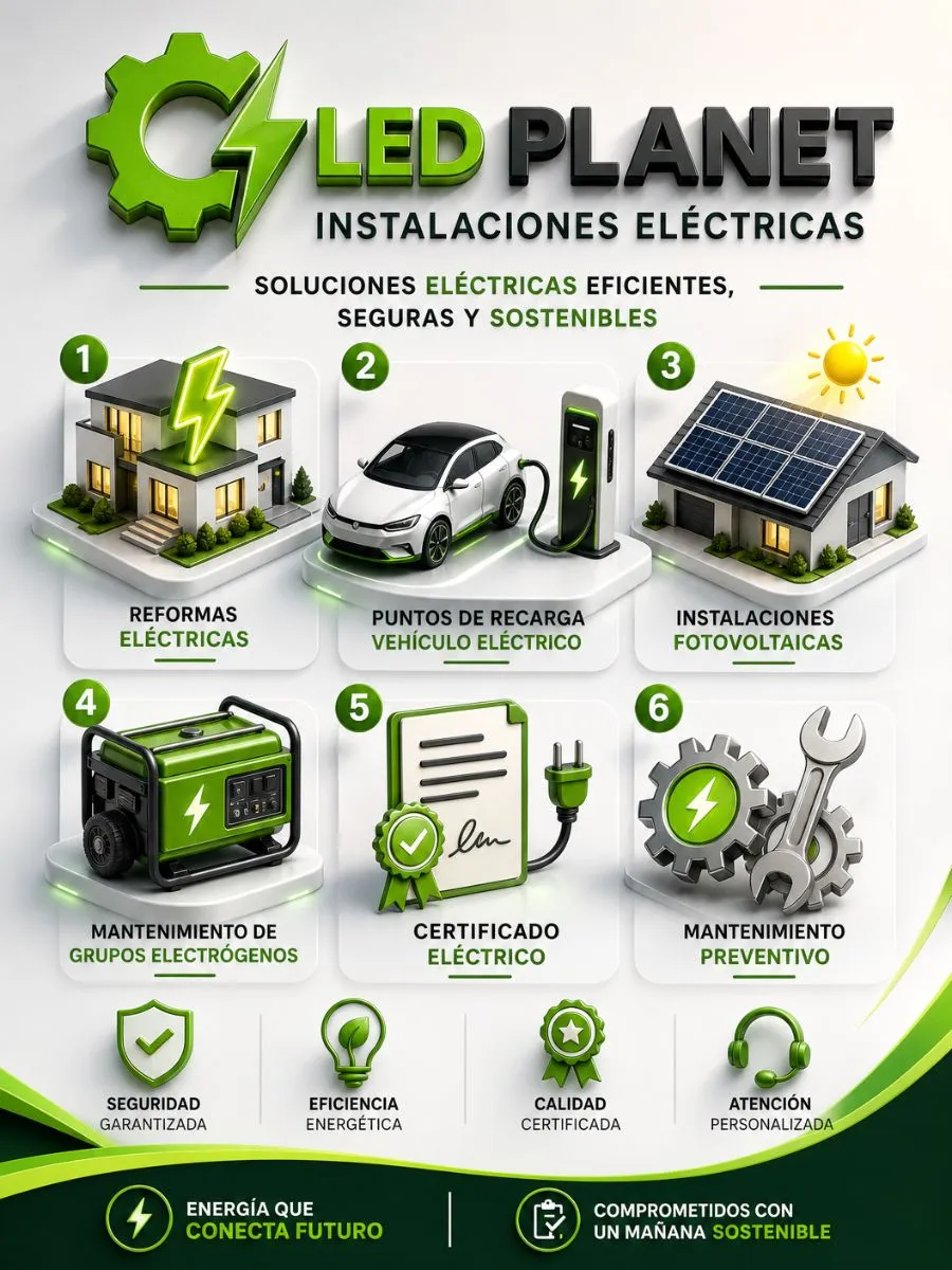 Urgencias 24h en Madrid — trabajo 4 de Led Planet Instalaciones Electricas